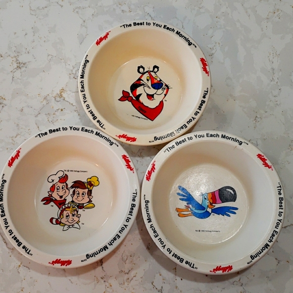 Kitchen 1995 Vintage Kelloggs Cereal Bowls Poshmark